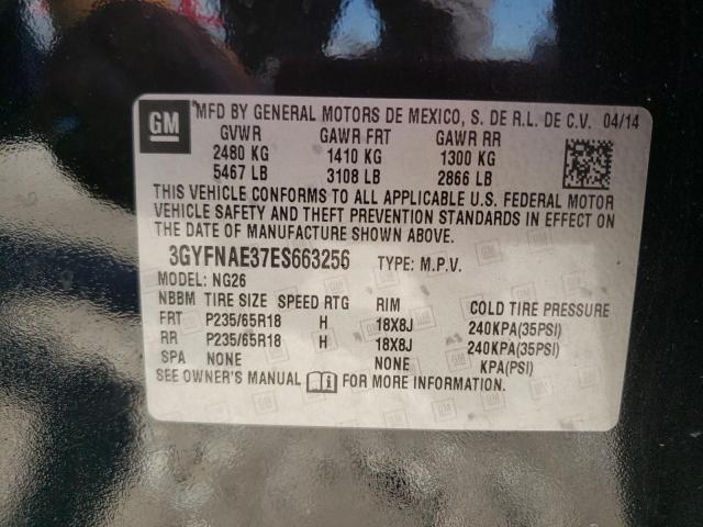 Photo 10 from auction – 2014 CADILLAC SRX with VIN 3GYFNAE37ES663256