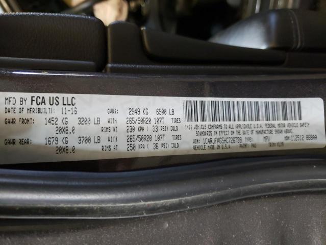 Photo 10 from auction – 2017 JEEP GRAND CHER with VIN 1C4RJFAG5HC726739
