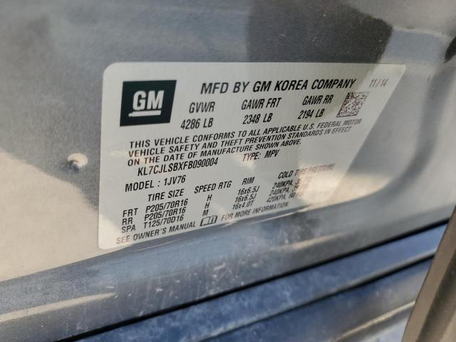 Фото 10 с аукциона – 2015 CHEVROLET TRAX 1LT с VIN KL7CJLSBXFB090004