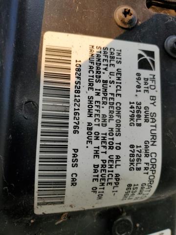 Photo 10 from auction – 2002 SATURN SL with VIN 1G8ZF52812Z162766