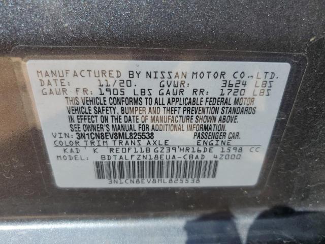 Photo 10 from auction – 2021 NISSAN VERSA SV with VIN 3N1CN8EV8ML825538