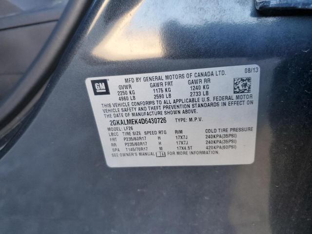 Photo 10 from auction – 2013 GMC TERRAIN SL with VIN 2GKALMEK4D6430726