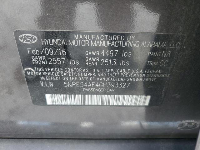 Photo 10 from auction – 2016 HYUNDAI SONATA SPO with VIN 5NPE34AF4GH393327