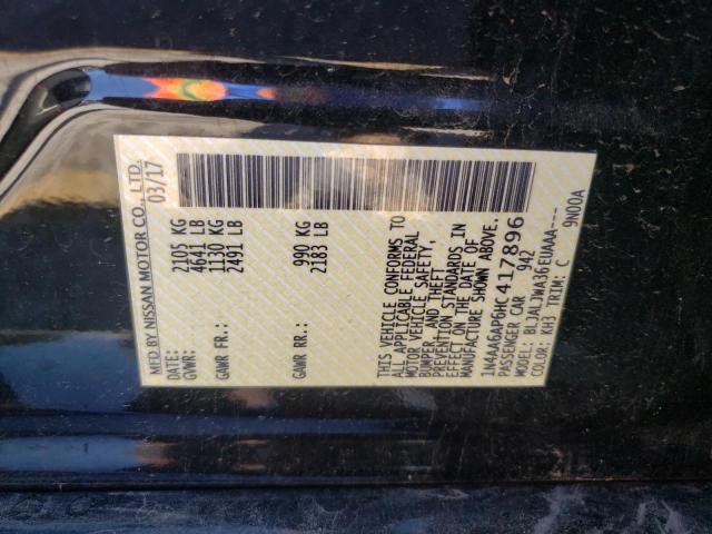 Photo 10 from auction – 2017 NISSAN MAXIMA 3.5 with VIN 1N4AA6AP6HC417896