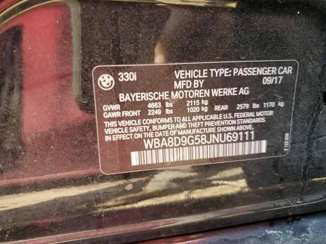 Photo 10 from auction – 2018 BMW 330 XI with VIN WBA8D9G58JNU69111