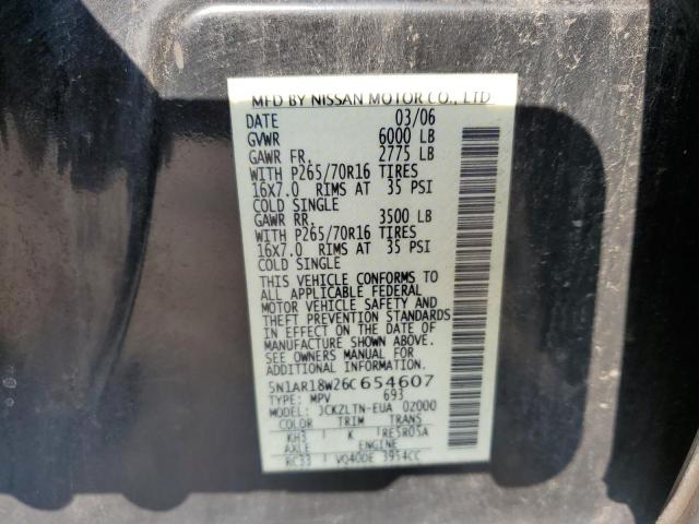 Photo 10 from auction – 2006 NISSAN PATHFINDER with VIN 5N1AR18W26C654607