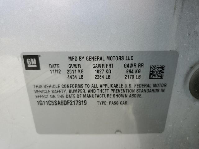 Photo 10 from auction – 2013 CHEVROLET MALIBU 1LT with VIN 1G11C5SA6DF217319
