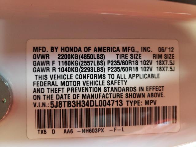 Photo 10 from auction – 2013 ACURA RDX with VIN 5J8TB3H34DL004713