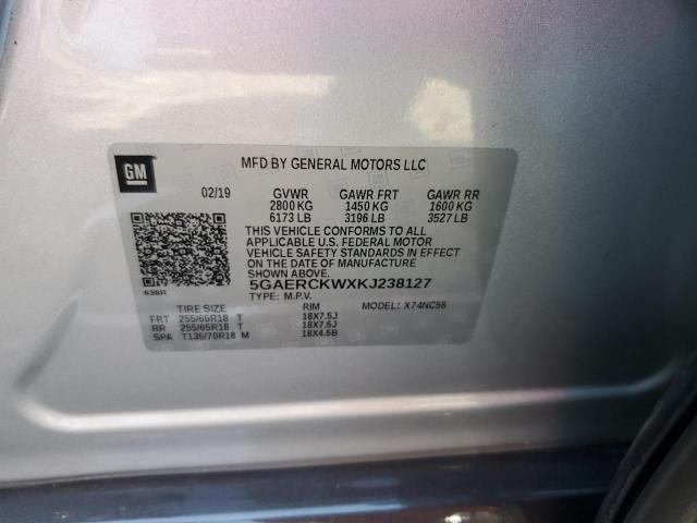 Photo 10 from auction – 2019 BUICK ENCLAVE PR with VIN 5GAERCKWXKJ238127
