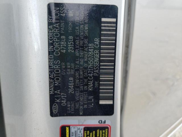 Photo 10 from auction – 2017 KIA CADENZA PR with VIN KNALC4J17H5078418