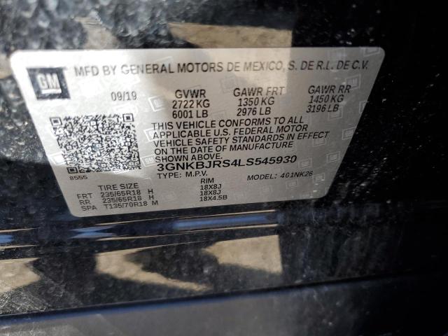 Photo 10 from auction – 2020 CHEVROLET BLAZER 3LT with VIN 3GNKBJRS4LS545930