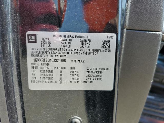 Photo 10 from auction – 2012 GMC ACADIA DEN with VIN 1GKKRTED1CJ329756