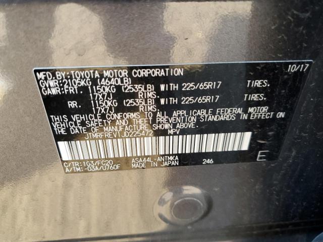 Photo 10 from auction – 2018 TOYOTA RAV4 ADVEN with VIN JTMRFREV1JD225472