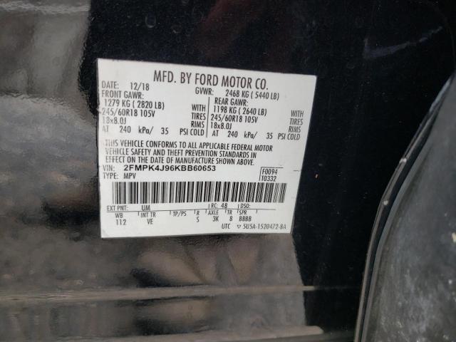 Photo 10 from auction – 2019 FORD EDGE SEL with VIN 2FMPK4J96KBB60653