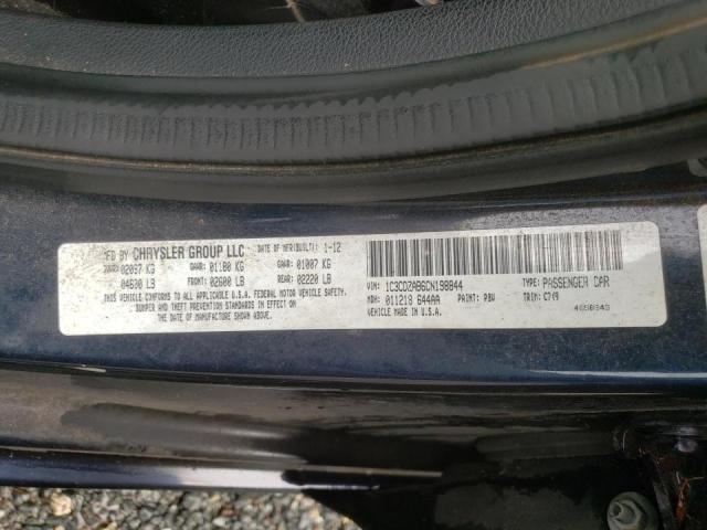 Photo 10 from auction – 2012 DODGE AVENGER SE with VIN 1C3CDZAB6CN198844