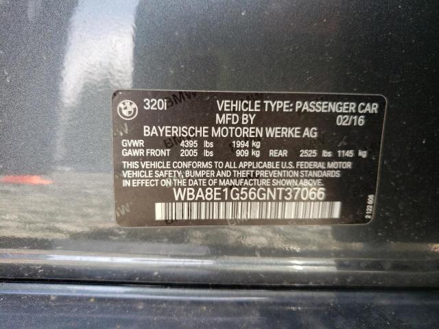 Photo 10 from auction – 2016 BMW 320 I with VIN WBA8E1G56GNT37066