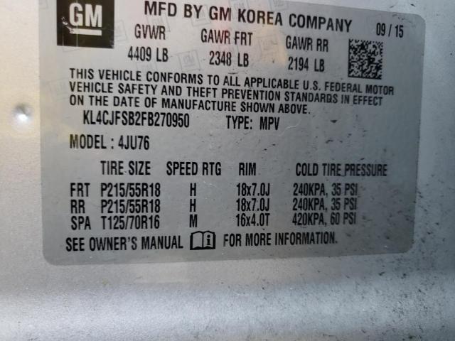 Photo 10 from auction – 2015 BUICK ENCORE CON with VIN KL4CJFSB2FB270950