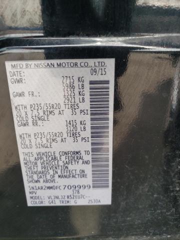 Photo 10 from auction – 2015 NISSAN PATHFINDER with VIN 5N1AR2MM0FC709999