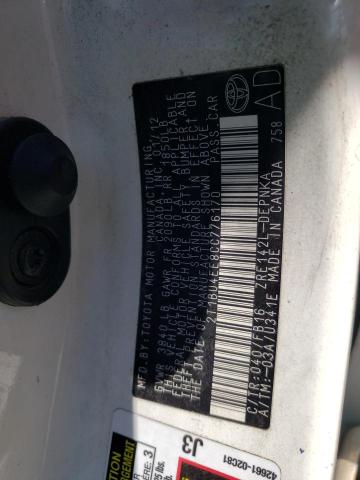 Photo 10 from auction – 2012 TOYOTA COROLLA BA with VIN 2T1BU4EE8CC776170