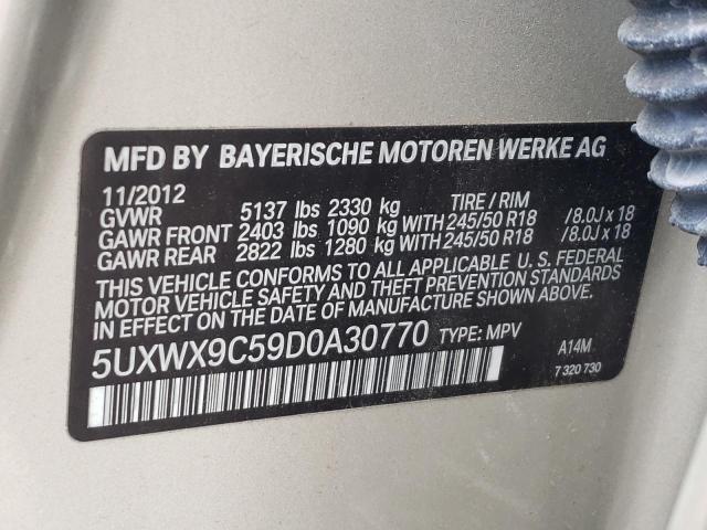 Photo 10 from auction – 2013 BMW X3 XDRIVE2 with VIN 5UXWX9C59D0A30770