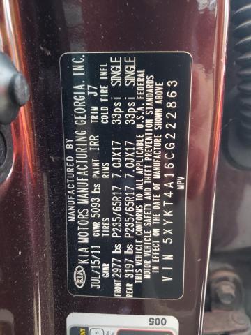 Photo 10 from auction – 2012 KIA SORENTO with VIN 5XYKT4A16CG222863
