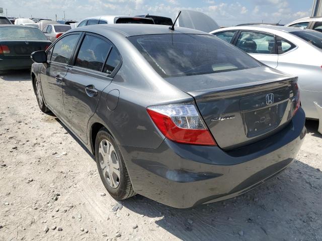 Photo 3 from auction – 2012 HONDA CIVIC HYBR with VIN JHMFB4F23CS005141