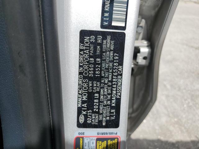 Photo 10 from auction – 2015 KIA RIO LX with VIN KNADM4A38F6528197