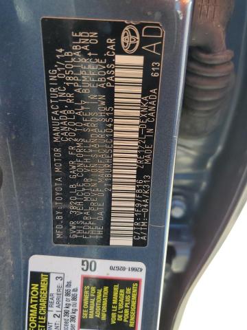 Photo 10 from auction – 2014 TOYOTA COROLLA L with VIN 2T1BURHE5EC104515