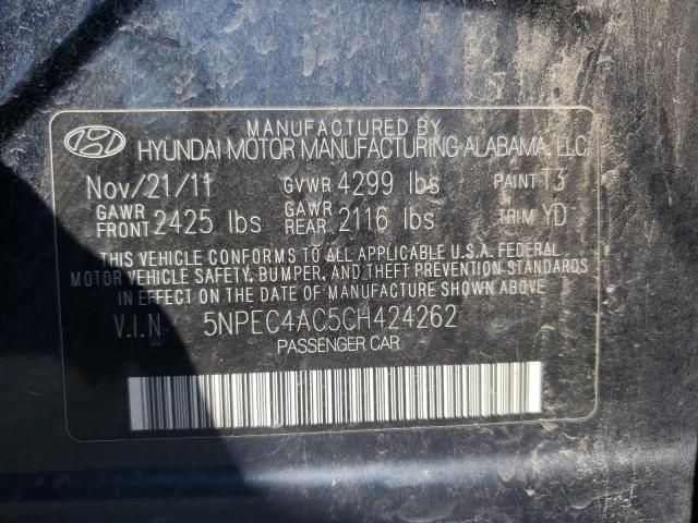 Photo 10 from auction – 2012 HYUNDAI SONATA SE with VIN 5NPEC4AC5CH424262