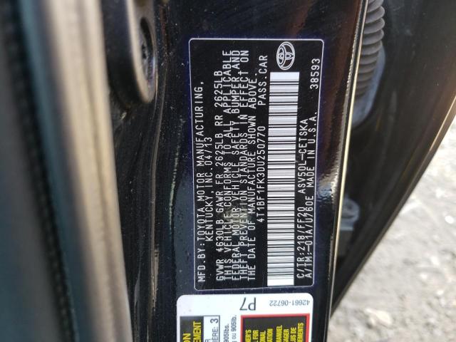Photo 10 from auction – 2013 TOYOTA CAMRY L with VIN 4T1BF1FK3DU250770