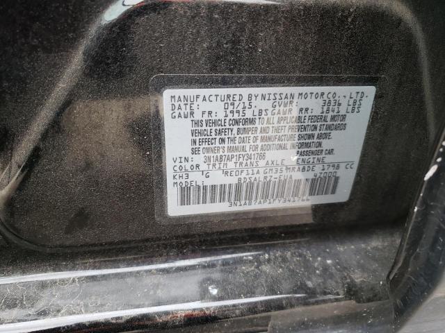 Photo 10 from auction – 2015 NISSAN SENTRA S with VIN 3N1AB7AP1FY341766