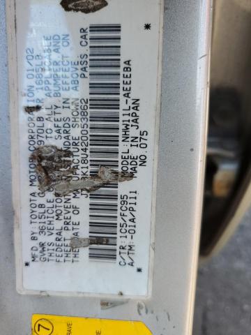 Photo 10 from auction – 2002 TOYOTA PRIUS with VIN JT2BK18U420053862