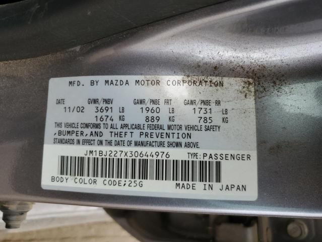 Photo 10 from auction – 2003 MAZDA PROTEGE SP with VIN JM1BJ227X30644976