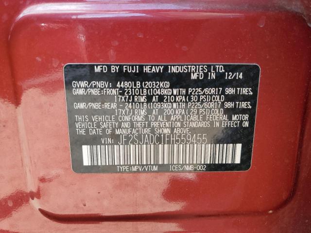 Photo 10 from auction – 2015 SUBARU FORESTER 2 with VIN JF2SJADC1FH559455