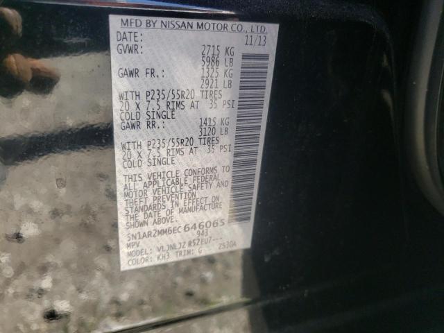 Photo 10 from auction – 2014 NISSAN PATHFINDER with VIN 5N1AR2MM6EC646065