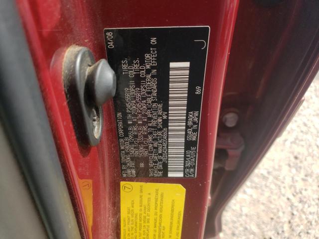 Photo 10 from auction – 2008 TOYOTA HIGHLANDER with VIN JTEDS42A482048606