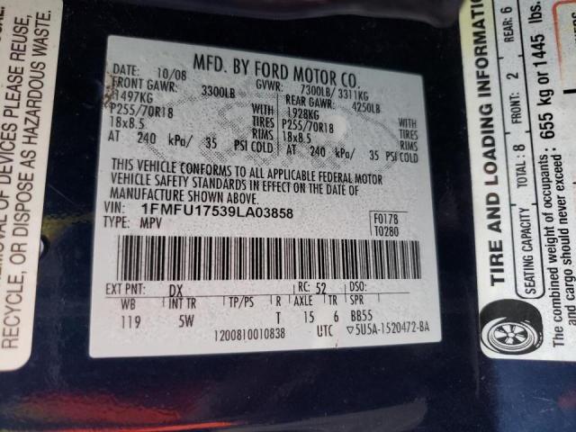 Photo 10 from auction – 2009 FORD EXPEDITION with VIN 1FMFU17539LA03858