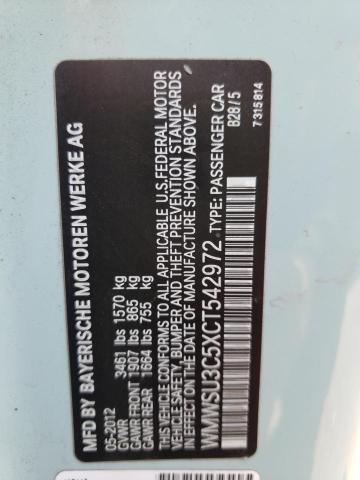 Photo 10 from auction – 2012 MINI COOPER with VIN WMWSU3C5XCT542972