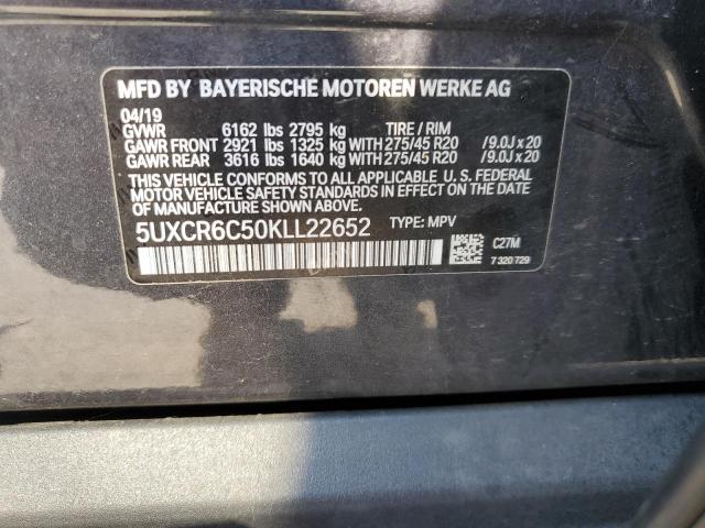 Photo 10 from auction – 2019 BMW X5 XDRIVE4 with VIN 5UXCR6C50KLL22652