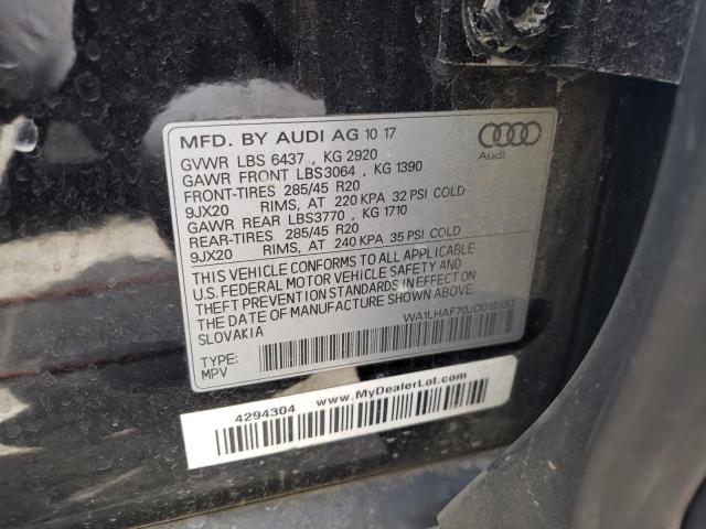 Photo 10 from auction – 2018 AUDI Q7 PREMIUM with VIN WA1LHAF70JD019393