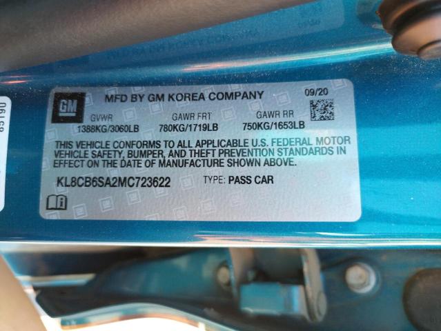 Photo 10 from auction – 2021 CHEVROLET SPARK LS with VIN KL8CB6SA2MC723622