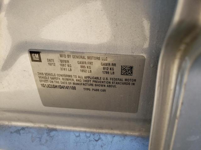 Photo 10 from auction – 2013 CHEVROLET SONIC LT with VIN 1G1JC5SH1D4141100
