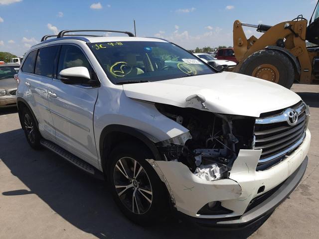 TOYOTA HIGHLANDER 2016 with VIN 5TDKKRFH4GS173029 - Photo from auction