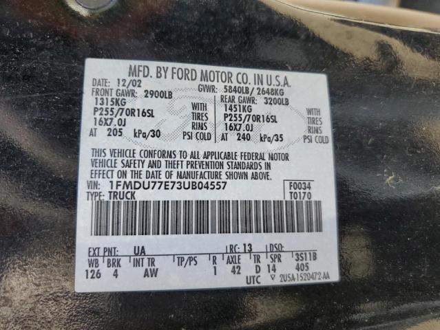 Photo 10 from auction – 2003 FORD EXPLORER S with VIN 1FMDU77E73UB04557