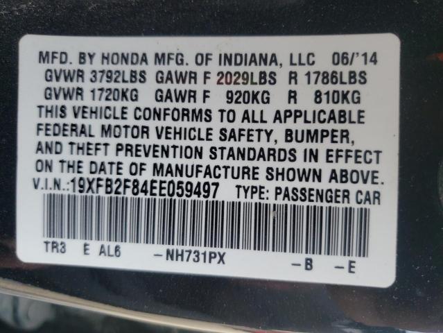 Photo 10 from auction – 2014 HONDA CIVIC EX with VIN 19XFB2F84EE059497