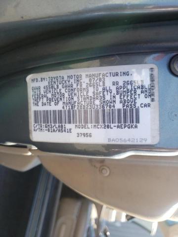 Photo 10 from auction – 2003 TOYOTA AVALON XL with VIN 4T1BF28B23U336704