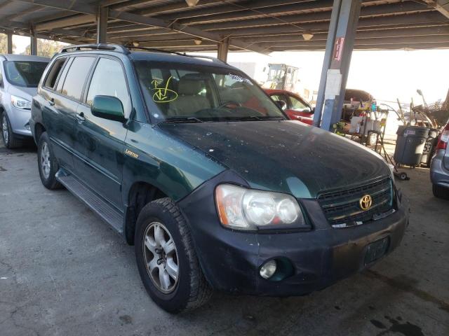 TOYOTA HIGHLANDER 2001 with VIN JTEGF21AX10020804 - Photo from auction