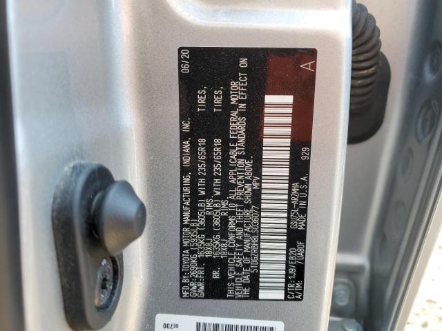 Photo 10 from auction – 2020 TOYOTA HIGHLANDER with VIN 5TDGZRBH8LS036077