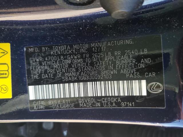 Photo 10 from auction – 2018 LEXUS ES 350 with VIN 58ABK1GG3JU092103