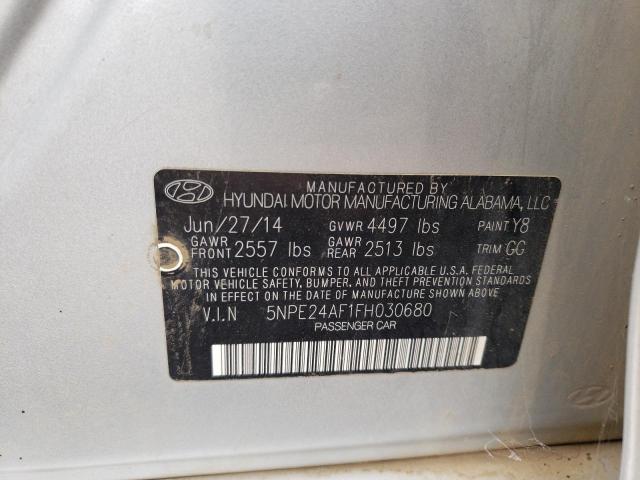 Photo 10 from auction – 2015 HYUNDAI SONATA SE with VIN 5NPE24AF1FH030680